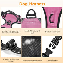 Load image into Gallery viewer, No Pull Dog Harness, No-Choke Soft Padded Reflective Dog Vest Harness with Front Clip &amp; Top Handle, 2 Quick-Release Buckles, Adjustable for Small Medium Large Dogs
