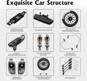 Fast Brushless RC Cars for Adults, Max 75mph Hobby Electric On-Road RTR with 9KG Metal Servo, Cyan