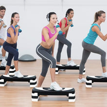 Load image into Gallery viewer, BalanceFrom Aerobic Step Platform Trainer with Adjustable 3-Level Risers, 400 Pound Weight Capacity – Non-Slip Exercise Stepper for Cardio, Strength, and Fitness Workouts at Home or Gym
