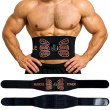 Load image into Gallery viewer, Abs Stimulator Muscle Toner – Ab Toning Belt for Men and Women, Abdomen &amp; Back Trainer for Home Gym Office Workout
