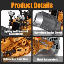 Load image into Gallery viewer, ADTHLIER Remote-Controlled Bulldozer, a 9-Channel Toy Bulldozer
