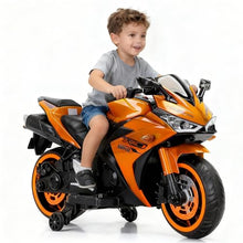 Load image into Gallery viewer, Electric Ride-On Motorcycle for Kids with 12V Motor, Training Wheels, Manual Throttle
