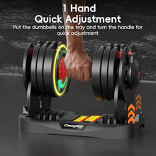 Load image into Gallery viewer, Upgraded Adjustable Dumbbells Set 52.5 lbs, 15 Weights Dumbbell Set
