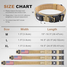 Load image into Gallery viewer, 2026 Upgrade Dog Collar with IPX8 Waterproof AirTag Holder,Military Tactical Comfortable Control Handle and Ultra-Durable Metal Buckle/Night Reflective,GPS Collar for Medium to Large Dogs（Khaki/XL）
