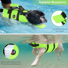 Load image into Gallery viewer, Dogcheer Dog Life Jacket with Back Zipper, High Buoyancy Puppy Swimming Vest, Dog Life Vest for Boating, Reflective Pet Floating Swim Vest PFD for Small Medium Large Dogs-Green,S
