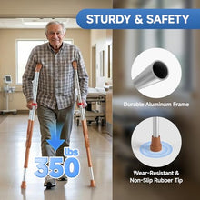 Load image into Gallery viewer, Loyoda Adjustable &amp; Shock-Absorbing Crutch with Dual Height Adjustment
