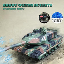 Load image into Gallery viewer, RC Tank that Shoots, 2.4GHz Military Vehicles Model with 360°Rotating Turret, Auto Demo, Sound &amp; Smoke &amp; Light
