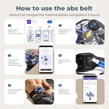 Load image into Gallery viewer, 3 in 1 Wireless Tens Unit Muscle Stimulator for Pain Relief Therapy,Electronic Ab Stimulator Muscle Toner, ABS Belt Home Gym Workout Machine for Abdomen
