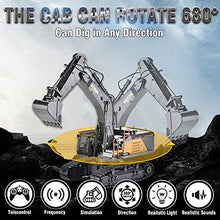 Load image into Gallery viewer, CUTEROOM 1/14 Scale RC Excavator, 22 Channel Remote Control Construction Vehicle with Metal Shovel, 2.4Ghz Excavator with Realistic Lights &amp; Sounds, Rechargeable Battery, Gift for Birthday Christmas

