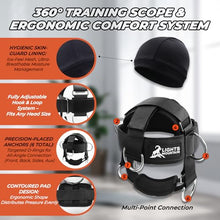 Load image into Gallery viewer, Lights Mountain Adjustable Neck Harness for Weight Training with 6 D-Rings, Includes Skull Cap, Resistance Band &amp; Loading Strap - Adjustable Head Harness for Neck Strengthening &amp; Resistance Workout
