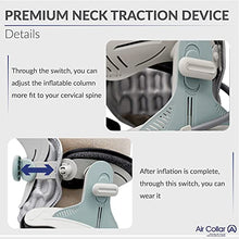 Load image into Gallery viewer, Neck Traction Device by Air Collar - Neck Stretcher - Cervical Traction Device - Neck &amp; Shoulder Pain Relief - Stretcher Collar for Improved Spine Alignment - (2nd Gen - Manual) - See Size Chart*
