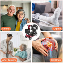 Load image into Gallery viewer, 45 Miles 4 Wheels Mobility Scooter for Seniors/Adults Up to 300LBS,350W Electric Wheelchair Detachable Lithium Battery,Dual Baskets,Rotating Seat,with Taillight, USB Charging, Red

