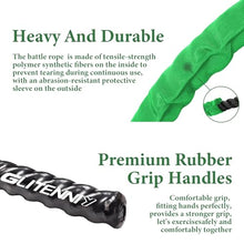 Load image into Gallery viewer, Battle Ropes Green Workout Rope 1.5inch Battle Ropes for Home Gym 30ft Exercise Ropes for Working Out Heavy Ropes for Exercise Training Weighted Rope Weighted Workout Rope Battle Rope
