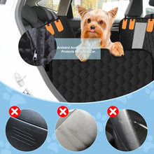 Load image into Gallery viewer, ZRRAJOY Dog Car Seat Cover for Back Seat, Waterproof Protector with Side Flaps, Scratchproof Hammock, Non-Slip Bottom for Cars/Trucks/SUVs (Black)
