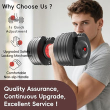 Load image into Gallery viewer, Upgraded Adjustable Dumbbells Set 52.5 lbs, 15 Weights Dumbbell Set

