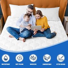 Load image into Gallery viewer, JamRest Waterproof Mattress Protector Twin XL Size, 6''-21'' Deep Pocket Fitted Quilted Mattress Pad Cover, Breathable Hollow Cotton Mattress Cover
