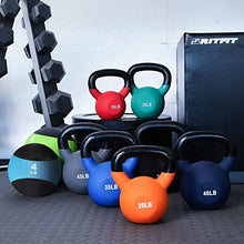 Load image into Gallery viewer, RitFit Neoprene Coated Kettlebell Weight Set, Solid Cast Iron

