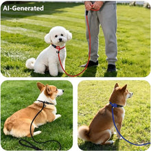 Load image into Gallery viewer, FOVRLZSE 3-Pack 10mm Woven Nylon Dog Slip Leashes, 4.6FT, Red Black Blue
