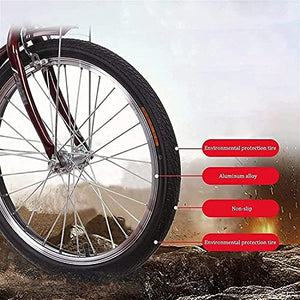 Adult Tricycle - 3 Wheel Bikes for Adults Shopping Adult Tricycles Cargo 1 Speed Freight Trikes 20 Inch 3 Wheel Bikes, Picnics