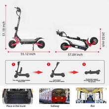 Load image into Gallery viewer, Electric Scooter Adults, 6000W Up to 52 Mph, 52 Miles Max Range, 60V 38.4Ah Battery, 11&#39;&#39; Tubeless Tires, E Scooter with Seat
