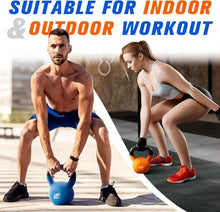 Load image into Gallery viewer, RitFit Neoprene Coated Kettlebell Weight Set, Solid Cast Iron, 190LB (5+10+15+20+25+30+40+45 LB)
