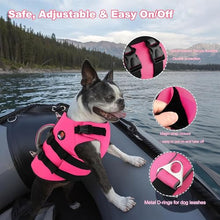 Load image into Gallery viewer, Dogcheer Dog Harness Life Jacket, High Buoyancy Neoprene Dog Life Vest for Swimming Boating, Adjustable Puppy Swim Vest Reflective Pet Float Vest for Small Medium Large Dogs - Pink, M
