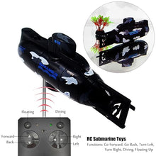 Load image into Gallery viewer, Tipmant Mini RC Submarine Remote Control Boat Ship Military Model Electric Water Toy- Black
