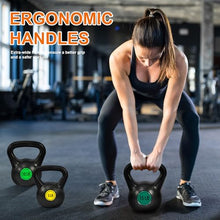 Load image into Gallery viewer, Fitvids Kettlebell Sets 3 Piece Strength Training KettleBells Weight Set 5lb, 10lb, 15lb Kettle Bell
