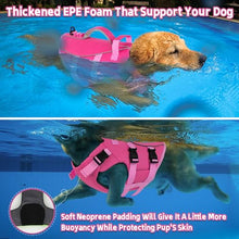 Load image into Gallery viewer, Dogcheer Dog Life Jacket with Double Rescue Handle, Reflective Dog Life Vest for Swimming Boating, Adjustable Pet Swim Vest Dog Flotation Device DFD for Small Medium Large Dogs - Pink S
