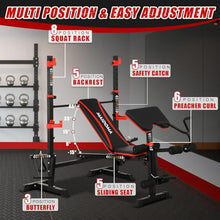 Load image into Gallery viewer, MAIDOMA 1500LB 8 IN 1 Weight Bench with Leg Extension

