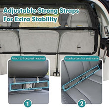Load image into Gallery viewer, Dog Car Barrier Escape-Proof, 46" Wide Car Divider for 3rd Row Seats &amp; Cargo Area, Durable Cargo Area Dog Car Gate Trunk Barrier with See Through Net Mesh for Small Sized SUV &amp; Vehicles Or Hatchback
