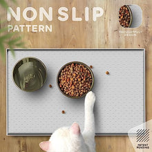 Load image into Gallery viewer, Dog Food Mat - 24x15 Raised Edges Dogs Mat for Food and Water Prevent Spill, Waterproof Cat Food Mats Protect Floors, Easy Clean Dog Bowl Mats for Food and Water, Silicone Pet Feeding Placemats Mist
