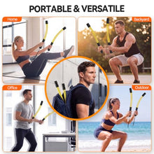 Load image into Gallery viewer, LunaHush Weighted Ropeless Battle Ropes for Home Gym, 3 Adjustable Resistance, Heavy Duty Cordless Battle Ropes for HIIT, Full Body Workout, Men &amp; Women, Yellow
