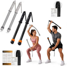 Load image into Gallery viewer, Salario Portable Cordless Battle Ropes – Home Gym Workout Equipment for Intensive Training &amp; Core Strength, Ideal for Home, Office, Travel and Small Spaces(Black &amp; Grey)
