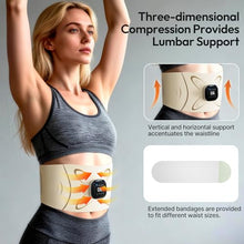 Load image into Gallery viewer, RoundT2 Ab Stimulator Muscle Toner - Heating &amp; Massage Functions, Fat Burning &amp; Abdominal Toning Device, Unisex Portable Home Fitness Equipment for Women Men Gifts
