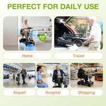 Load image into Gallery viewer, ScootNGo Mobility Scooter for Seniors &amp; Adults Foldable, Airline Approved, 44Lbs Lightweight 4 Wheel Electric Scooter, Portable for Travel, with Removable Battery &amp; USB Port (Standard)
