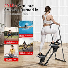 Load image into Gallery viewer, Upgraded seanleecore Stair Stepper Machine for Home with Device Holder &amp; Silicone Floor Mat, Extra-Long Non-Slip Pedals Vertical Climber Exercise Machine
