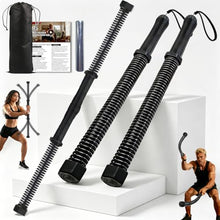 Load image into Gallery viewer, FlowViva 2-in-1 Ropeless Battle Rope &amp; Vibration Bar, Portable Cordless Fitness Ropes for Home Gym, Strength Building, HIIT Training &amp; Low-Impact Aerobic Training for Men and Women, Black
