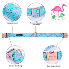Load image into Gallery viewer, ARING PET Flamingo Dog Collar-Cotton Dog Collar with Bow, Adjustable Summer Bowtie Dog Collars Pet Collars with Metal Buckle
