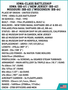 Historical Collection World War II Iowa-Class Battleship, 4-in-1 Executive Edition, 2685 pieces