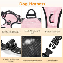 Load image into Gallery viewer, No Pull Dog Harness, No-Choke Soft Padded Reflective Dog Vest Harness with Front Clip &amp; Top Handle, 2 Quick-Release Buckles, Adjustable for Small Medium Large Dogs
