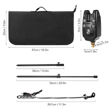 Load image into Gallery viewer, Lixada Fishing Bite Alarm Indicators Kits with Padded Fishing Tool Bag
