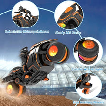Load image into Gallery viewer, iappadore Remote Control Motorcycle with RGB Lights &amp; Exclusive Side Glide | Ready-to-Play with 2 Batteries | 2.4GHz RC Stunt Bike Gift for Kids 5-12
