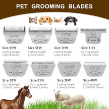 Load image into Gallery viewer, DODAER 4 Pack Dog Grooming Blades-Compatible with Most Andis,Oster A5,Wahl km10 Clippers

