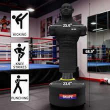 Load image into Gallery viewer, Punching Dummy, Durable Silicone Punching Bag with Large Stable Base for Adults &amp; Kids, Freestanding Training Target for Boxing, Taekwondo, MMA, Home Gym(Black-2)
