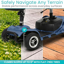 Load image into Gallery viewer, Vive 4 Wheel Mobility Scooter - Electric Powered Wheelchair Device - Compact Heavy Duty Mobile for Travel, Adults, Elderly - Long Range Power Extended Battery with Charger &amp; Basket
