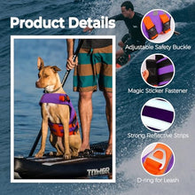 Load image into Gallery viewer, LeLePet Dog Life Jacket, High Flotation Swim Vest for Dogs XXL Purple
