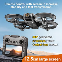 Load image into Gallery viewer, OBEST RC Drone With Screen On Controller (5.9in), Brushless Motor Drone with Dual Cameras
