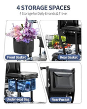 Load image into Gallery viewer, Ecomobi Light Weight Mobility Scooter for Seniors &amp; Adults, 12–30 Mile Range, Foldable Airline Approved Portable 4 Wheel Motorized Scooter with Removable Lithium Battery, 300 lb Capacity, MS01F Gray
