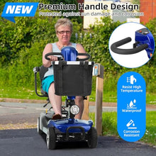 Load image into Gallery viewer, 20 Miles 4 Wheels Mobility Scooter for Seniors/Adults Up to 300LBS,350W Electric Wheelchair Detachable Lithium Battery,Dual Baskets,Rotating Seat,with Taillight, USB Charging, Blue 18AH
